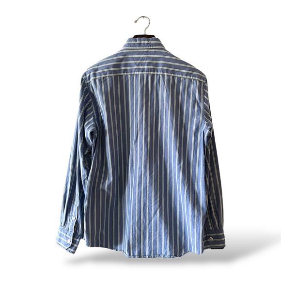 American Eagle Outfitters Blue Striped Button-down Shirt, S/P - Picture 2 of 4